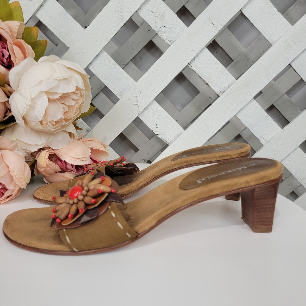 A. Marinelli Waldo Leather Slide Sandal Size 7.5 - Picture 5 of 11